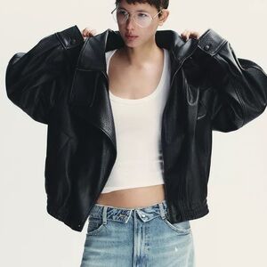 Zara leather jacket